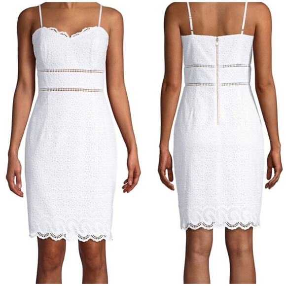 Lilly Pulitzer Jaida Sweetheart Eyelet White Dress sz 4 - Picture 1 of 12